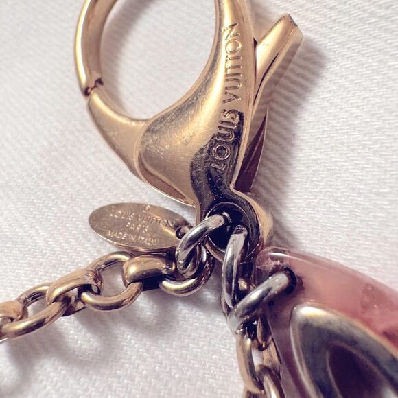 Louis Vuitton Bijou De Sac Insolence Bag Charm Keychain Gold Resin Multicolor - Picture 13 of 16